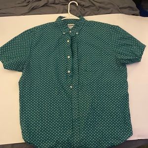 Slim Fit Old Navy Short Sleeve Button-up in Green